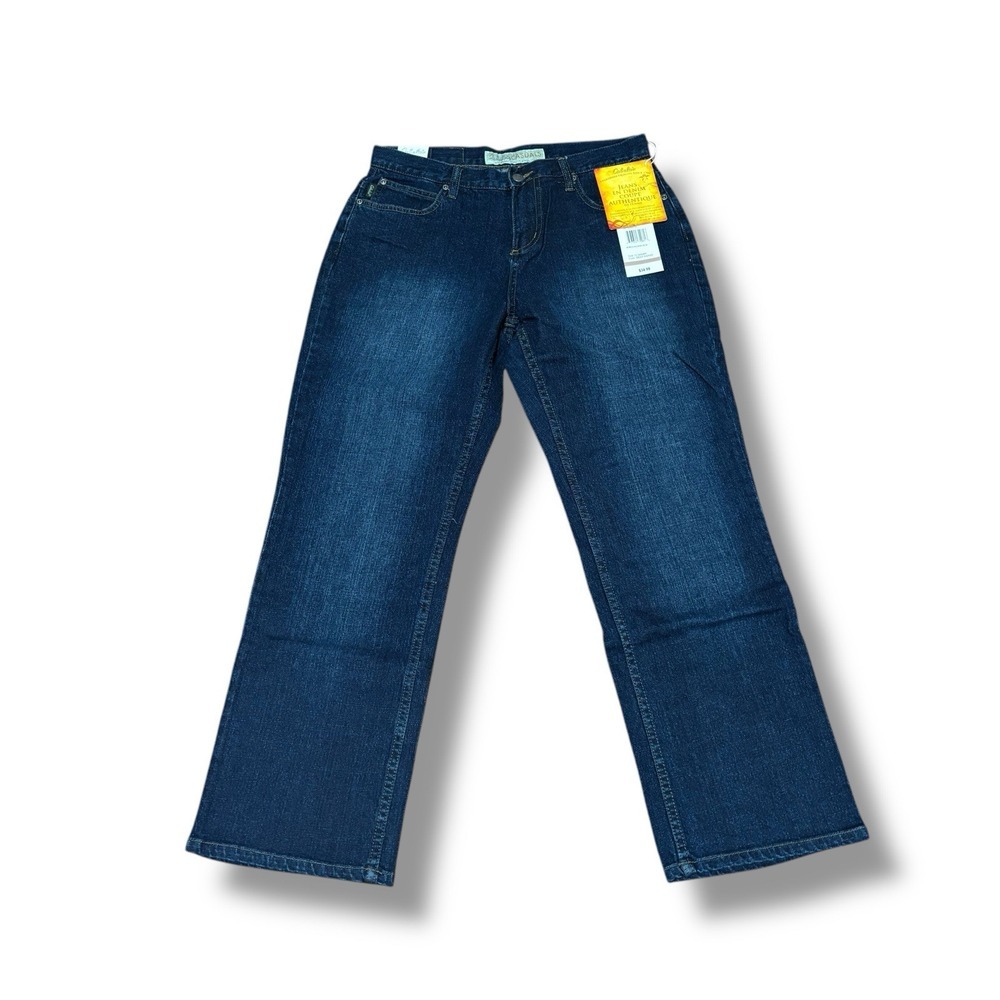 NWT Cabela's Women's Deep Indigo Blue‎ Denim Jeans Size 12 Short / 31 x 29